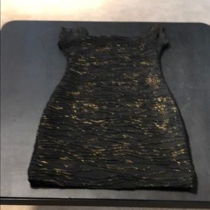 Black and gold dress